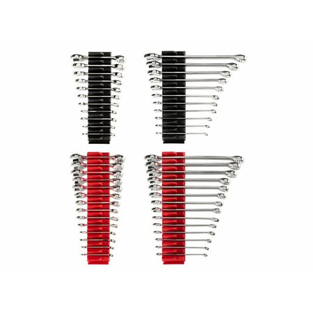 TEKTON Combination Wrench Set w/Modular Slotted Organizer, 50-Piece 1/4 - 3/4 in., 6 - 19 mm WCB95901